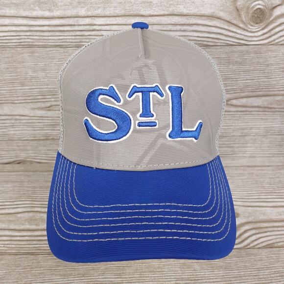 NEW! STL ST LOUIS CARDINALS BLUE GREY SGA STADIUM GIVEAWAY BUDWEISER HAT CAP - Picture 1 of 14